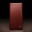 θήκη flip για Samsung Galaxy S25 Ultra, QIALINO Leather Wallet, σκούρο καφέ