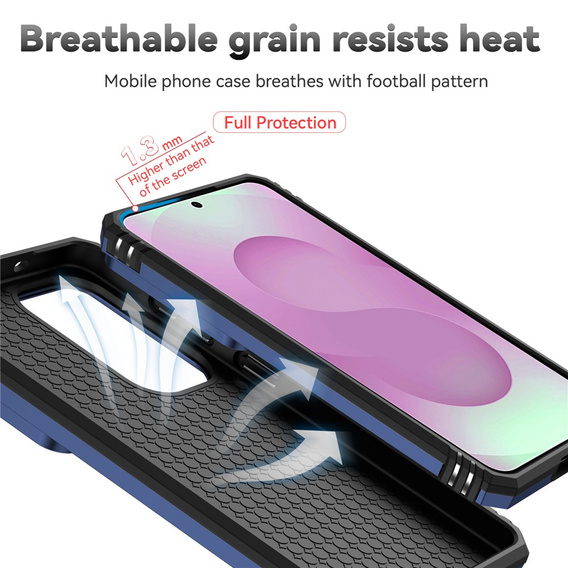 Θήκη με βάση και προστατευτικό φακού για Samsung Galaxy S26, μπλε