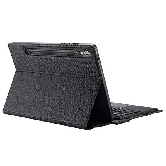 Θήκη + πληκτρολόγιο Samsung Galaxy Tab S9, Dux Ducis Pen Slot TouchPad Leather, μαύρη