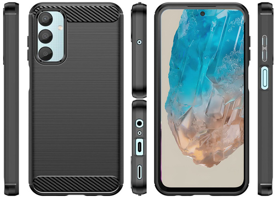 Θήκη για Samsung Galaxy M35, Carbon, μαύρη