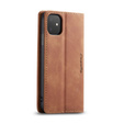 θήκη CASEME για iPhone 11, Leather Wallet Case, καφέ