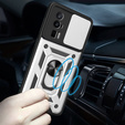 Θήκη για Xiaomi Poco F5 Pro, CamShield Slide, ασημένιο