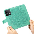 Θήκη με πτερύγιο για Xiaomi Redmi Note 13 5G, Mandala, πράσινη
