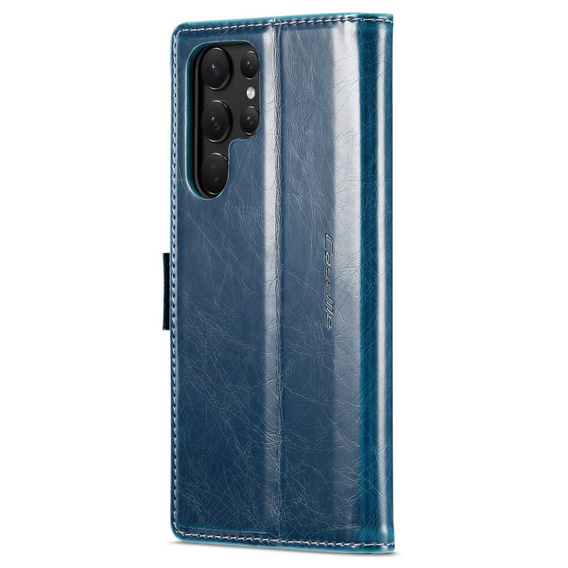 θήκη CASEME για Samsung Galaxy S22 Ultra, Waxy Textured, μπλε