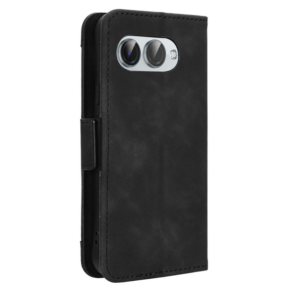Θήκη με πτερύγιο για T Phone 3 5G, Card Slot, μαύρη