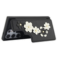 θήκη για Samsung Galaxy S25 Ultra, Leather Flower Card Slot, μαύρη