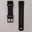 Λουράκι σιλικόνης ERBORD Universal 22mm, Dual Color, μαύρη / μαύρη πόρπη