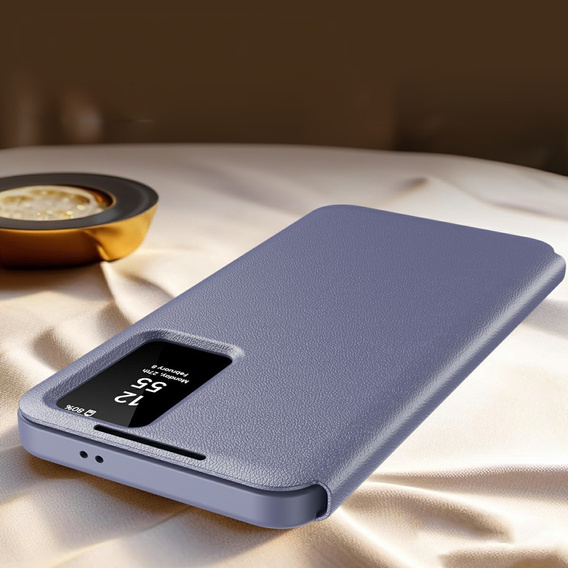 Αναδιπλούμενη θήκη για Samsung Galaxy A56 5G, Smart View Wallet, μωβ