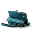 θήκη CASEME για Samsung Galaxy A55 5G, RFID Leather Wallet, με λουράκι ώμου, πράσινη