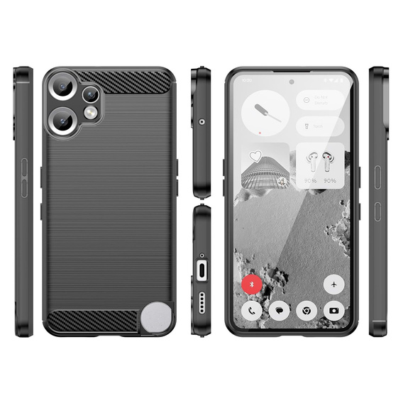 Θήκη για CMF Nothing Phone 2 Pro, Carbon, μαύρη