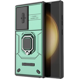 Θήκη για Samsung Galaxy S24 Ultra, KickStand Camera Lens, πράσινη