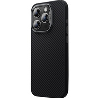 θήκη BENKS Kevlar για iPhone 15 Plus, για MagSafe, Carbon Fiber, μαύρη