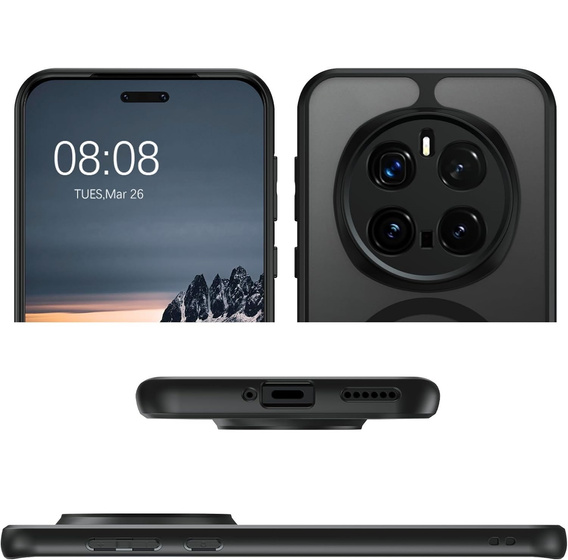 Θήκη για Honor Magic 7 Pro, για MagSafe, ERBORD Μatt Case, μαύρη