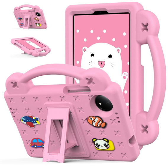 Παιδική θήκη για Xiaomi Redmi Pad SE 8.7", Cute Patterns, με βάση, ροζ