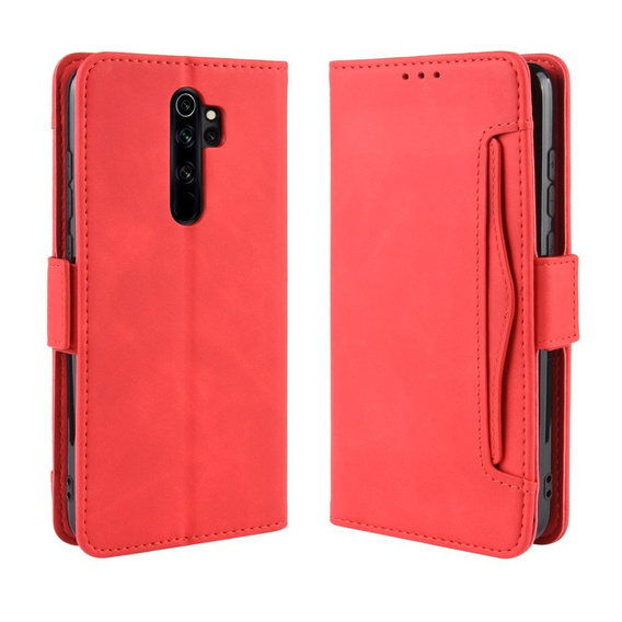 Θήκη με πτερύγιο για Xiaomi Redmi Note 8 Pro, Card Slot, κόκκινη