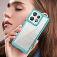 Θήκη για Motorola Edge 50 Pro, Fusion Hybrid, διαφανής / μπλε