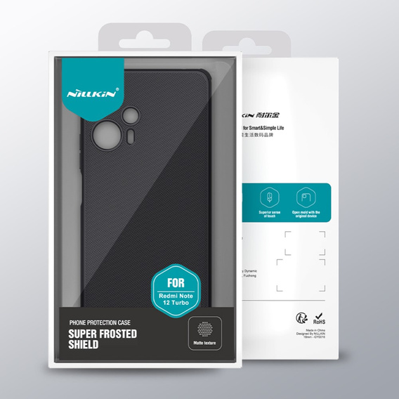 NILLKIN θήκη για Xiaomi Poco F5 5G, θήκη Super Frosted Shield, μαύρη