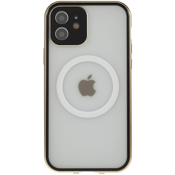Μαγνητική θήκη MagSafe Dual Glass για iPhone 12, χρυσή