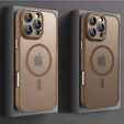 Θήκη για iPhone 16 Pro, για MagSafe, ERBORD Μatt Case, desert titanium + Γυαλί οθόνης