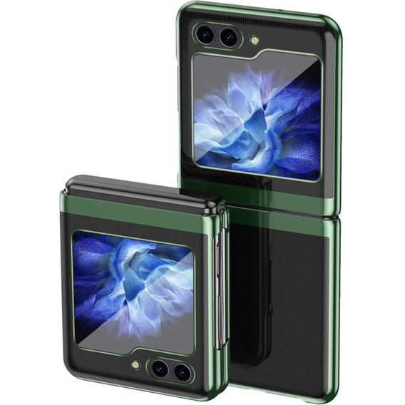 Θήκη για Samsung Galaxy Z Flip7 FE / Z Flip6, PC Case, διαφανής / πράσινη
