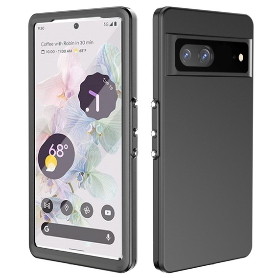 Αδιάβροχη θήκη IP68 για Google Pixel 7, Redpepper, μαύρη