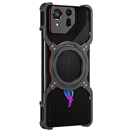 Θήκη για ASUS ROG Phone 8 5G / 8 Pro 5G, Kickstand Bumper, με κάλυμμα φακού, για MagSafe, μαύρο / κόκκινο