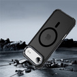 Ματ θήκη για iPhone Air, θωρακισμένη, για MagSafe, καπνιστή με μαύρες πλευρές