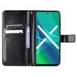 Θήκη με πτερύγιο για Motorola Moto E20/E30/E40, Crazy Horse Wallet, μαύρη