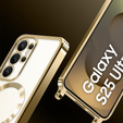 Θήκη για Samsung Galaxy S25 Ultra, Electro MagSafe, χρυσή + κορδόνι