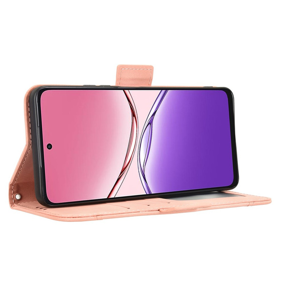 Θήκη με πτερύγιο για Oppo A5 Pro 5G, Card Slot, ροζ