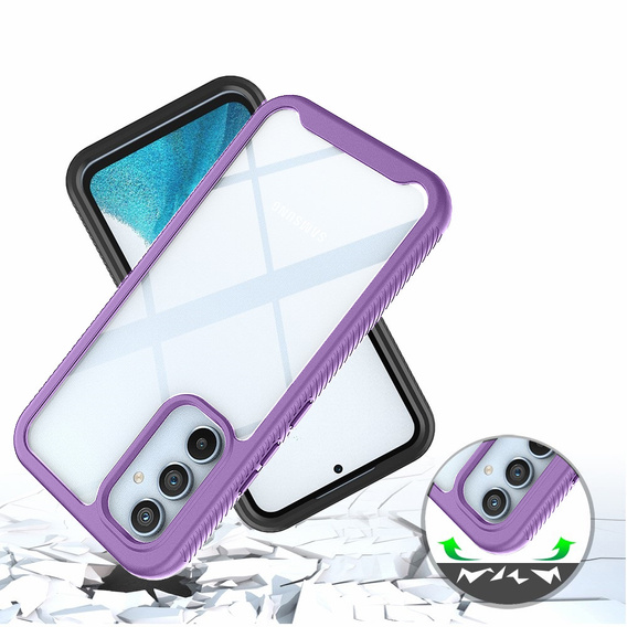 Θήκη για Samsung Galaxy A34 5G, Shockproof, με μεμβράνη, μωβ