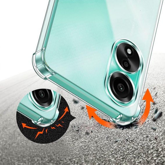 Θήκη για Oppo A78 4G, Dropproof, διαφανής