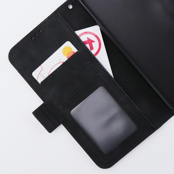 Θήκη με πτερύγιο για Motorola Moto G54 5G, Card Slot, μαύρη