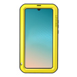 Love Mei Θήκη για Huawei P30 Pro, armored with glass, κίτρινη / μαύρη