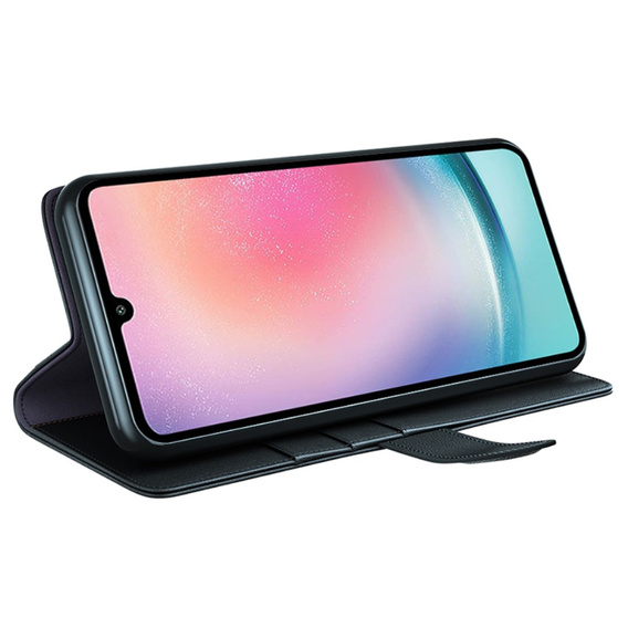 θήκη με πτερύγιο για Samsung Galaxy A25 5G, Split Leather, μαύρη