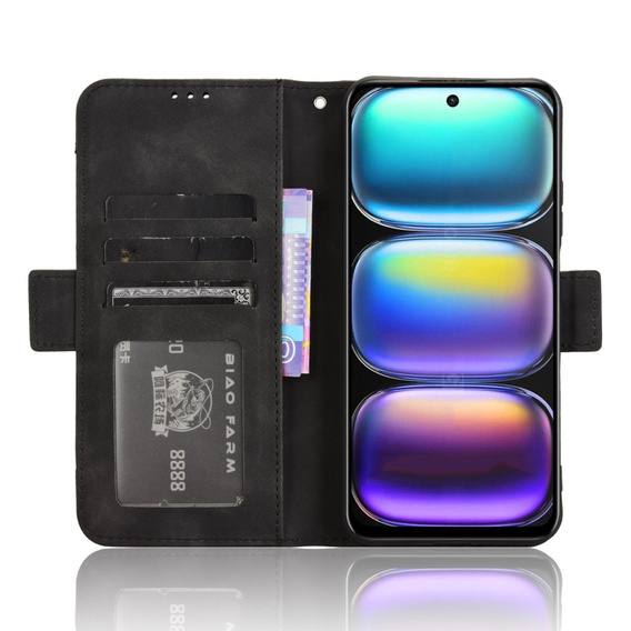 Θήκη με πτερύγιο για Infinix Hot 50 4G, Card Slot, μαύρη