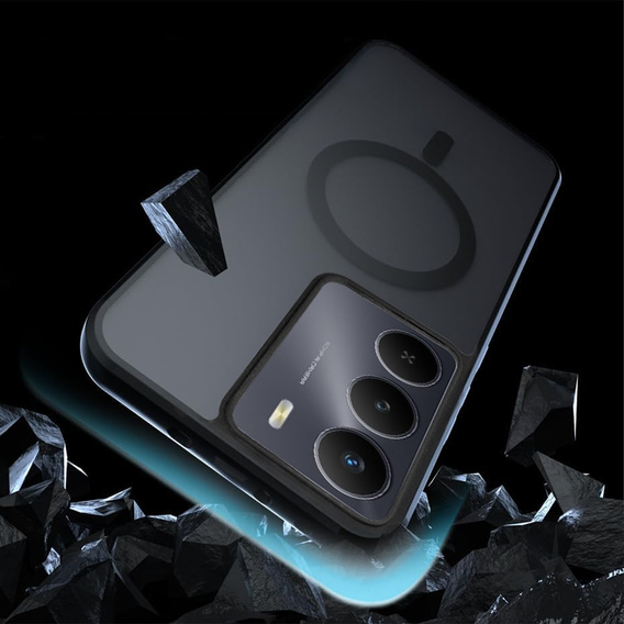 Θήκη για Realme 14X / Realme C75, για MagSafe, ERBORD Μatt Case, μαύρη