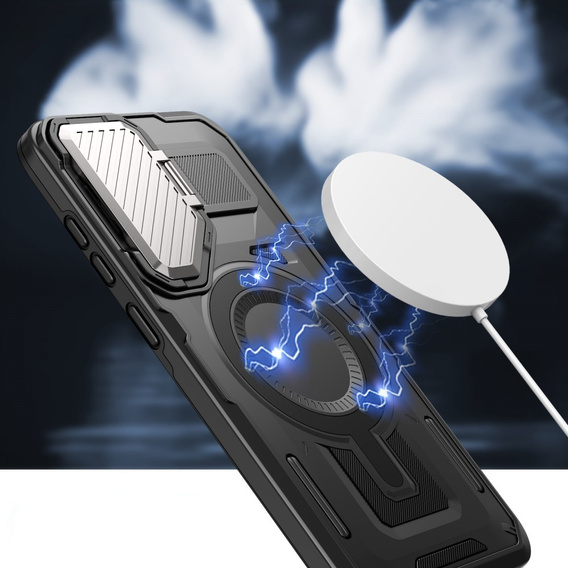 Θήκη για Samsung Galaxy S24 FE, Military MagSafe with camera protection, μαύρη