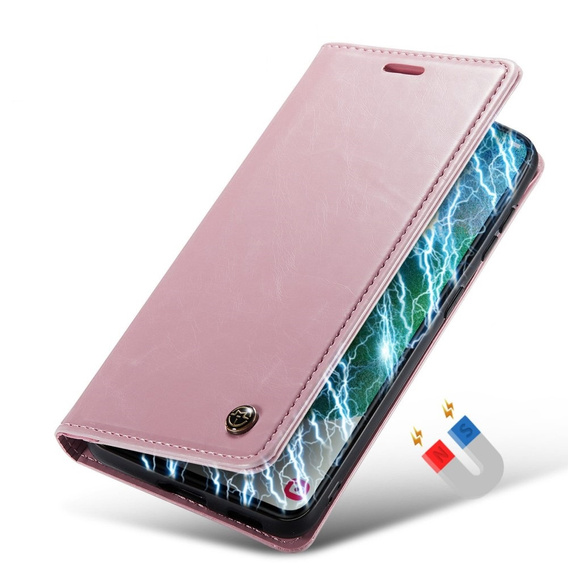 θήκη CASEME για Samsung Galaxy S21 FE, Waxy Textured, ροζ