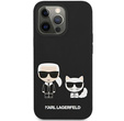 Karl Lagerfeld Θήκη για iPhone 13 Pro, Silicone Karl&Choupette, μαύρη