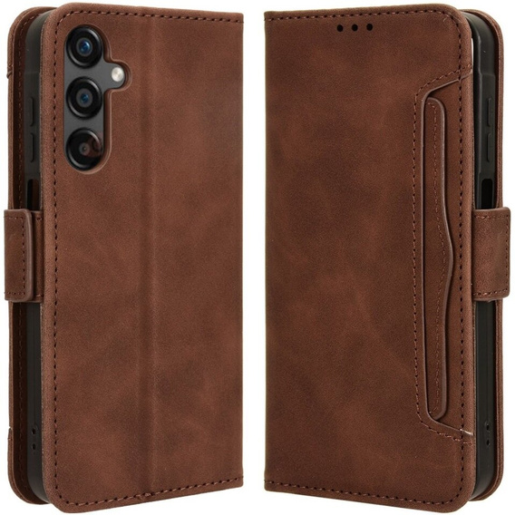 Θήκη με πτερύγιο για Samsung Galaxy A25 5G, Card Slot, καφέ