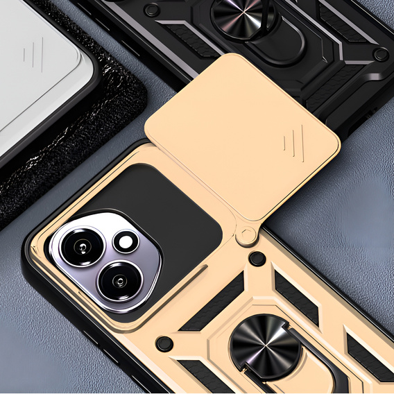 Θήκη για Honor 400 5G, CamShield Slide, χρυσή