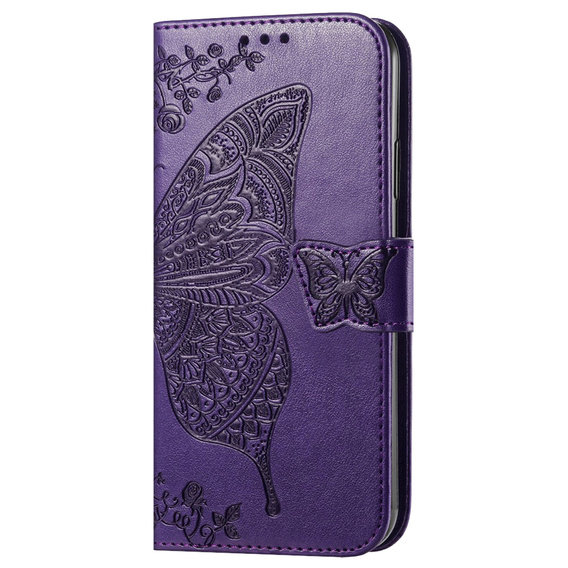 Θήκη με πτερύγιο για TCL 40 NXTPaper, Butterfly, μωβ