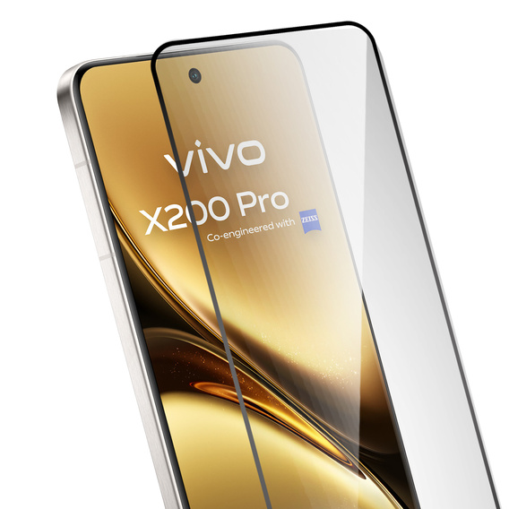 Μετριασμένο γυαλί 3D για Vivo X200 Pro 5G, μαύρο πλαίσιο