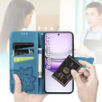 Θήκη με πτερύγιο για Realme 14X / Realme C75, Butterfly, μπλε