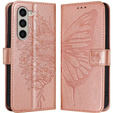 Θήκη με πτερύγιο για Samsung Galaxy Z Fold6 5G, Butterfly, ροζ rose gold