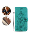 Θήκη με πτερύγιο για Oppo A60, Lily Flower, πράσινη