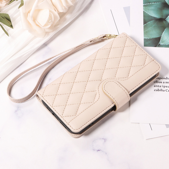 Θήκη με πτερύγιο Rhombus Crossbody Leather για Motorola Edge 70