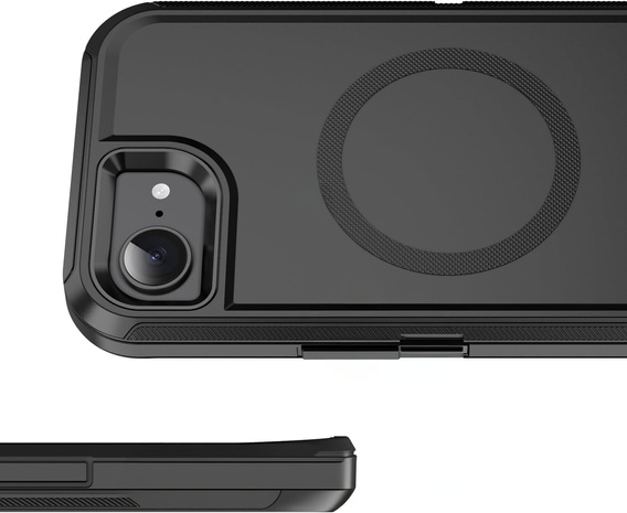 Θήκη με πλαίσιο για iPhone 16E, για MagSafe, μαύρη