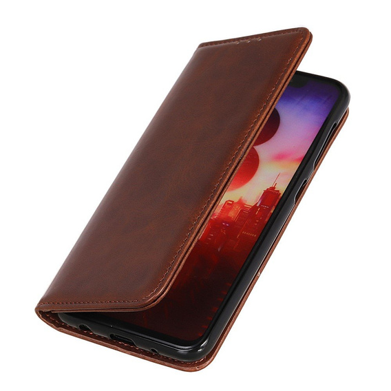 θήκη με πτερύγιο για Samsung Galaxy M51, Split Leather, καφέ